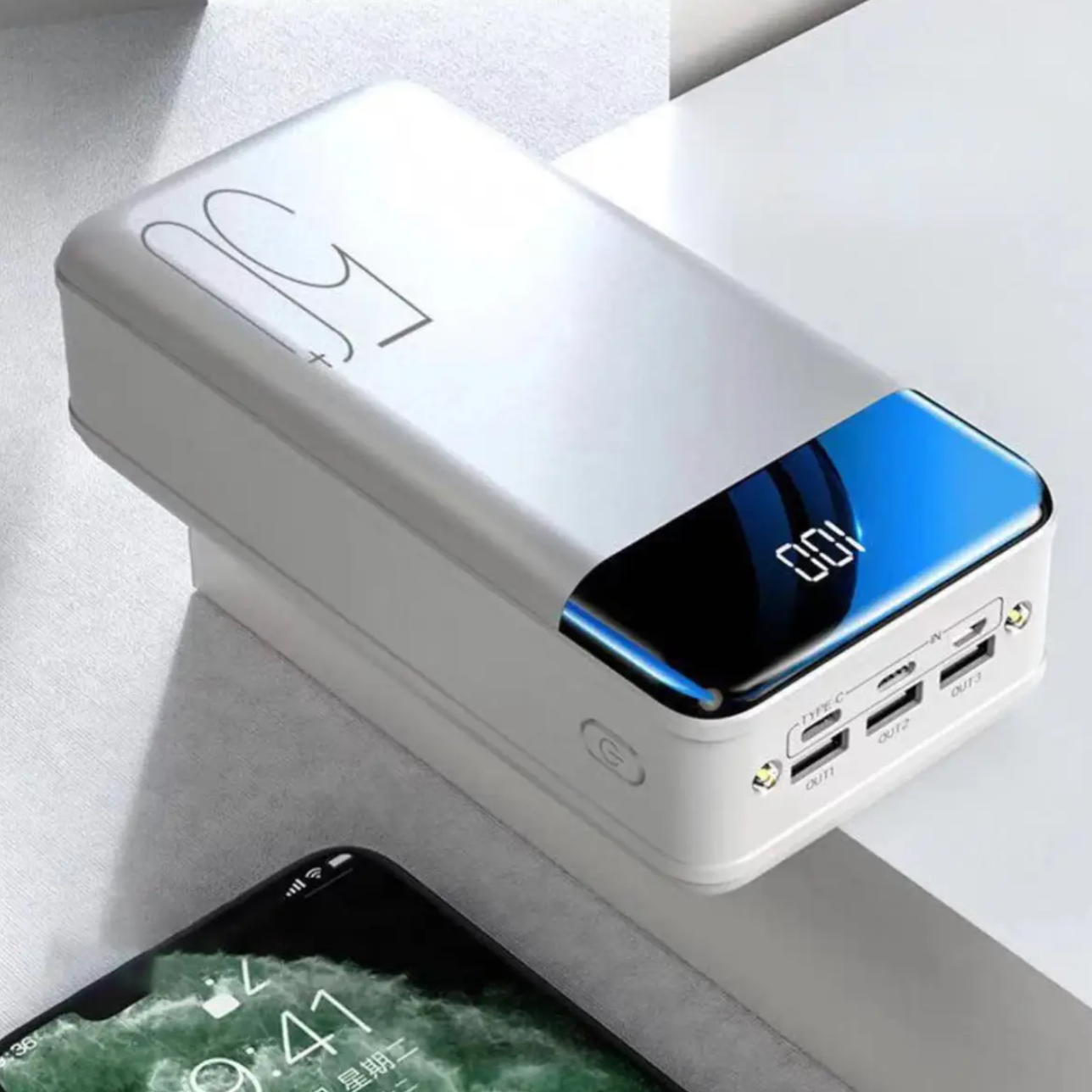 Powerbank 50000mAh Extra Grote Capaciteit met Supersnelle Oplaadtechnologie voor Smartphones Tablets en Laptops Draagbare Externe Accu | Sulvida