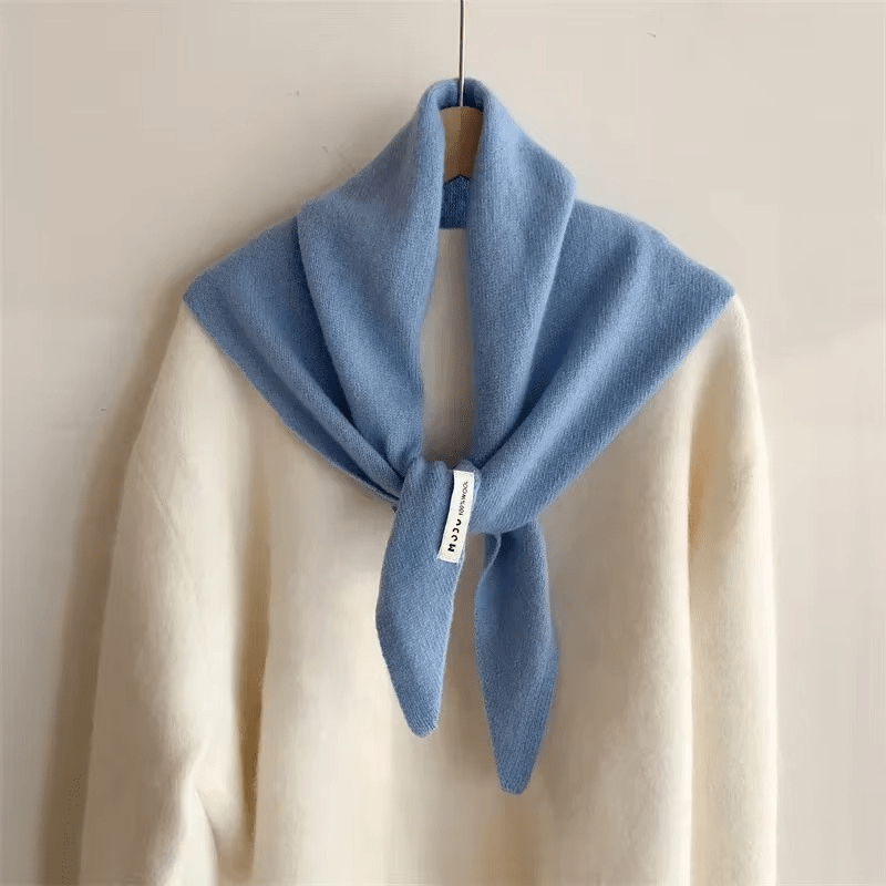 Driehoekige Gebreide Wollen Sjaal voor Dames – Warm Tijdloos Veelzijdig Omslagdoek Herfst Winter Stijlvol | Sulvida