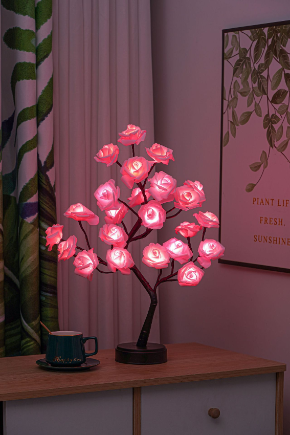 LED Decoratielamp met Bloesemtakken – Warm Wit Licht met 24 Verlichte Bloemen voor Sfeervolle Woonkamer Decoratie | Sulvida