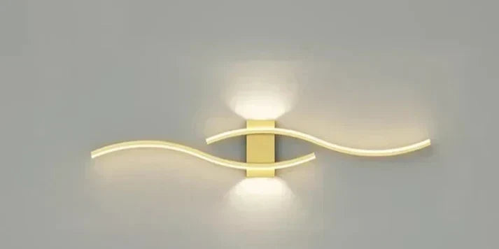 Applique LED en forme de vague, lumière blanc chaud, économe en énergie, design moderne, éclairage d’ambiance pour le salon, la chambre et le bureau | Sulvida