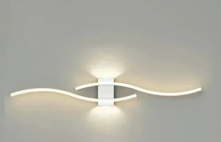 Applique LED en forme de vague, lumière blanc chaud, économe en énergie, design moderne, éclairage d’ambiance pour le salon, la chambre et le bureau | Sulvida