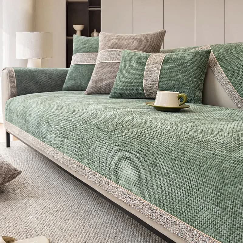Bankhoes Met Antislip Onderkant Linnenlook Meubelbescherming Sofa Hoes Diverse Kleuren Maten Wasbaar | Sulvida