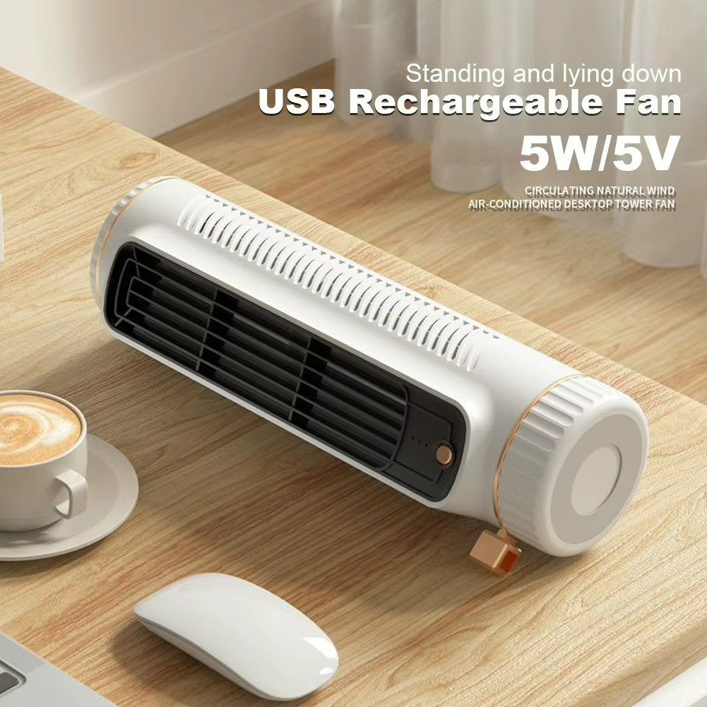 Bladloze Ventilator 360° Luchtcirculatie Koeling 32,8cm 5W Stil ABS Woonkamer Kantoor Tafelventilator | Sulvida