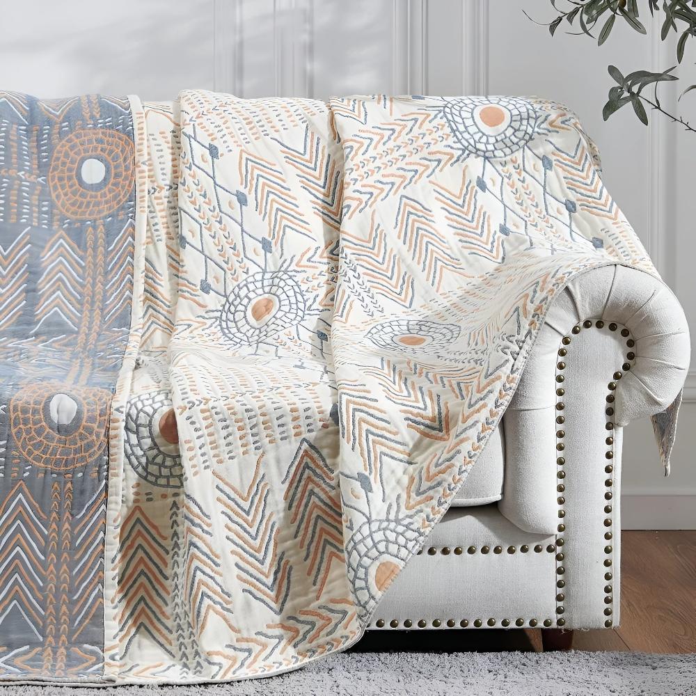 Dubbelzijdige Katoenen Plaid Zacht Deken Bed Bank Sprei Geruit Woonkamer Slaapkamer Woondecoratie Omkeerbaar | Sulvida