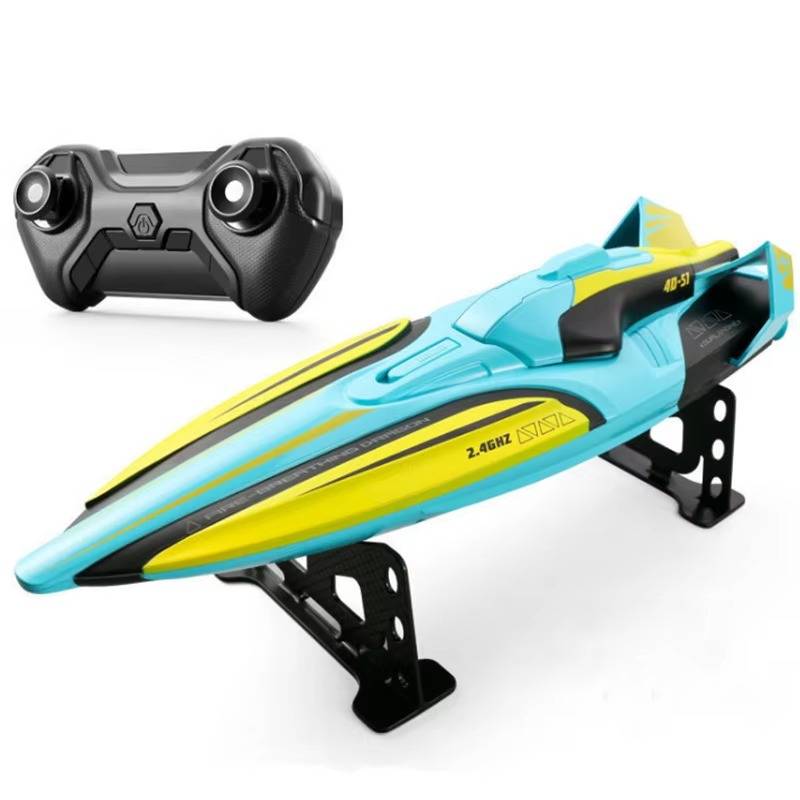 Snelle RC-boot 35 km/h met LED-verlichting en 2,4 GHz afstandsbediening voor kinderen en volwassenen | Sulvida