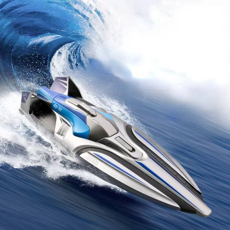 Snelle RC-boot 35 km/h met LED-verlichting en 2,4 GHz afstandsbediening voor kinderen en volwassenen | Sulvida