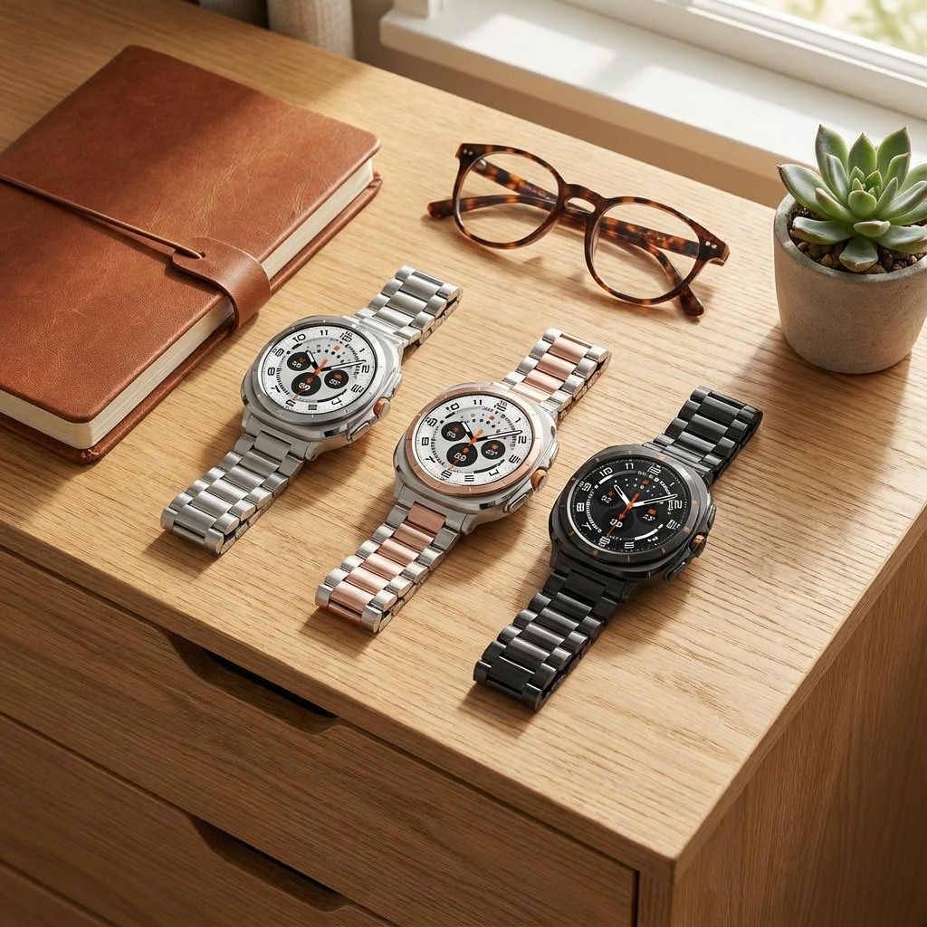 Bracelet à maillons en acier inoxydable pour Galaxy Watch Ultra 47mm, bracelet en métal pour montre connectée compatible avec Watch Ultra 2 | Sulvida