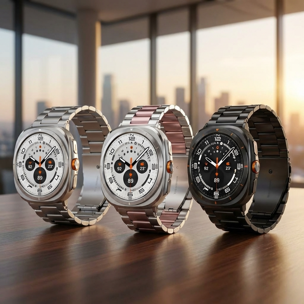Bracelet à maillons en acier inoxydable pour Galaxy Watch Ultra 47mm, bracelet en métal pour montre connectée compatible avec Watch Ultra 2 | Sulvida