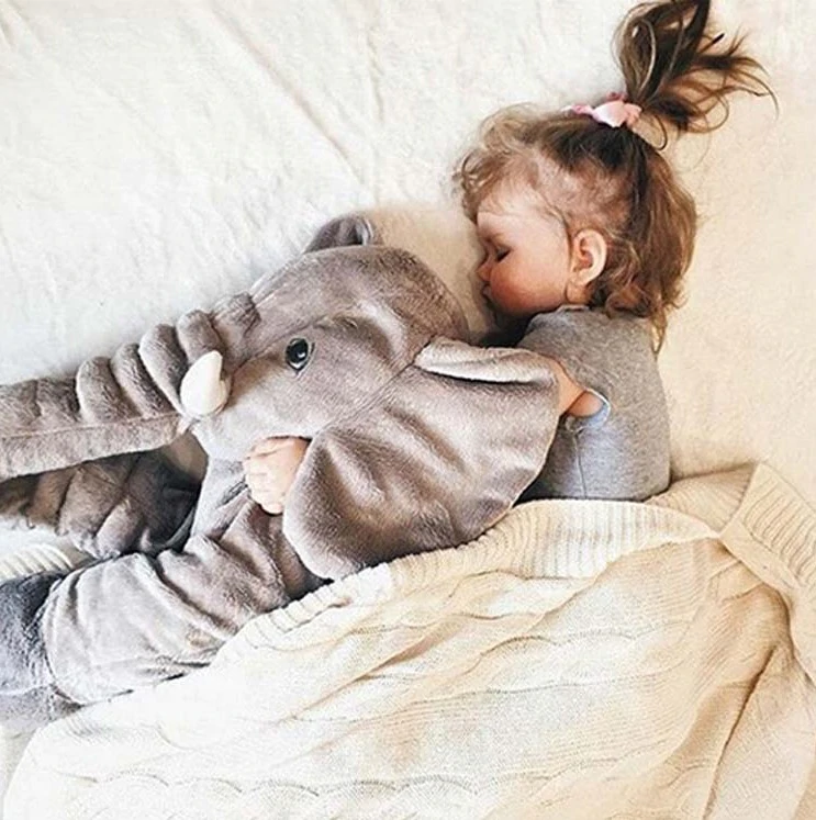 Olifant Knuffelkussen Baby – Zacht Knuffelkussen Pluche voor Rust en Comfort | Sulvida