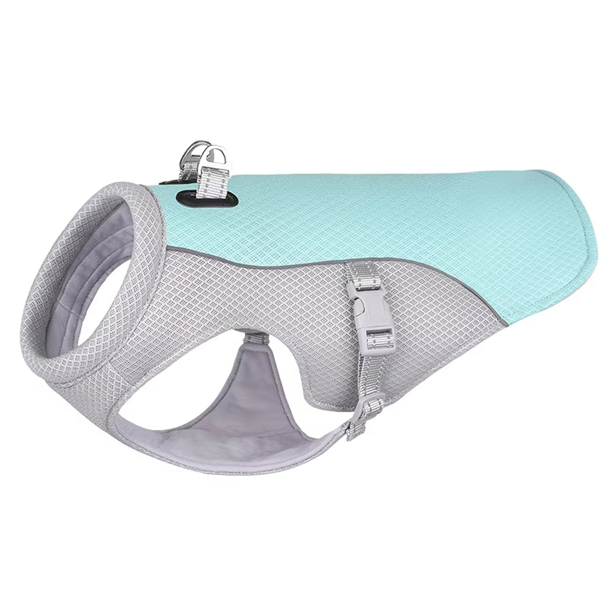 Gilet rafraîchissant pour chien, réfléchissant et réglable, harnais en mesh à trois couches pour les promenades estivales et le confort des chiens actifs | Sulvida