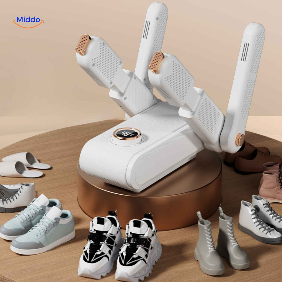 Schoenendroger Elektrisch Opvouwbaar 2 of 4 Droogbuizen Warmte 55-60°C Schoenen Laarzen Handschoenen | Sulvida
