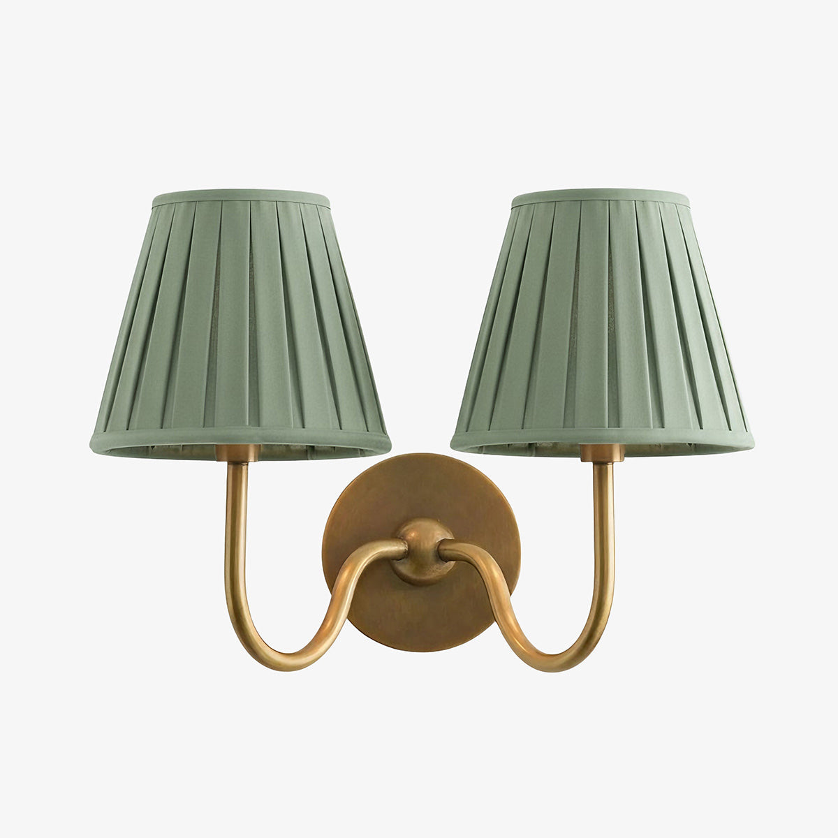 Wandlamp Linnen Kap Messing Armatuur Plissé of Glad Stof E12 Fitting Hardwired Decoratieve Verlichting | Sulvida