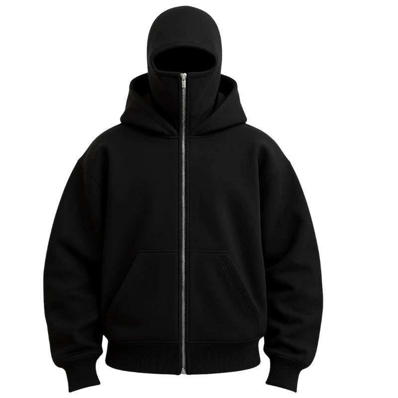 Unisex Balaclava Hoodie met Volledige Rits Geïntegreerde Nekbescherming Warme Bivakmuts voor Outdoor Sport | Sulvida