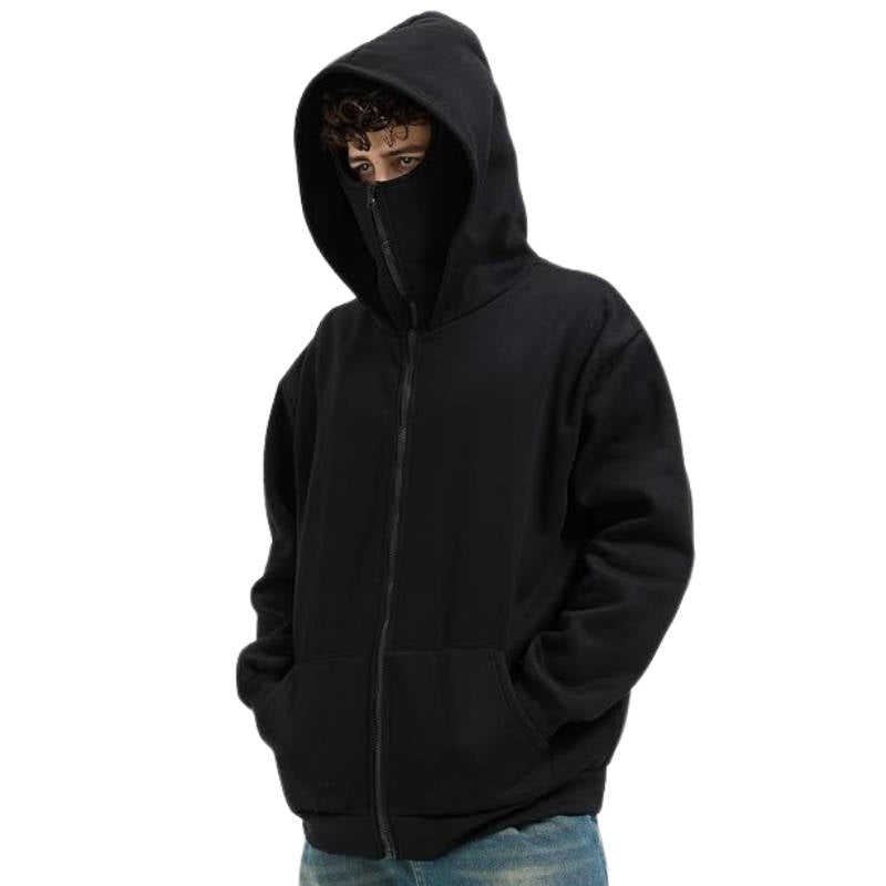Unisex Balaclava Hoodie met Volledige Rits Geïntegreerde Nekbescherming Warme Bivakmuts voor Outdoor Sport | Sulvida