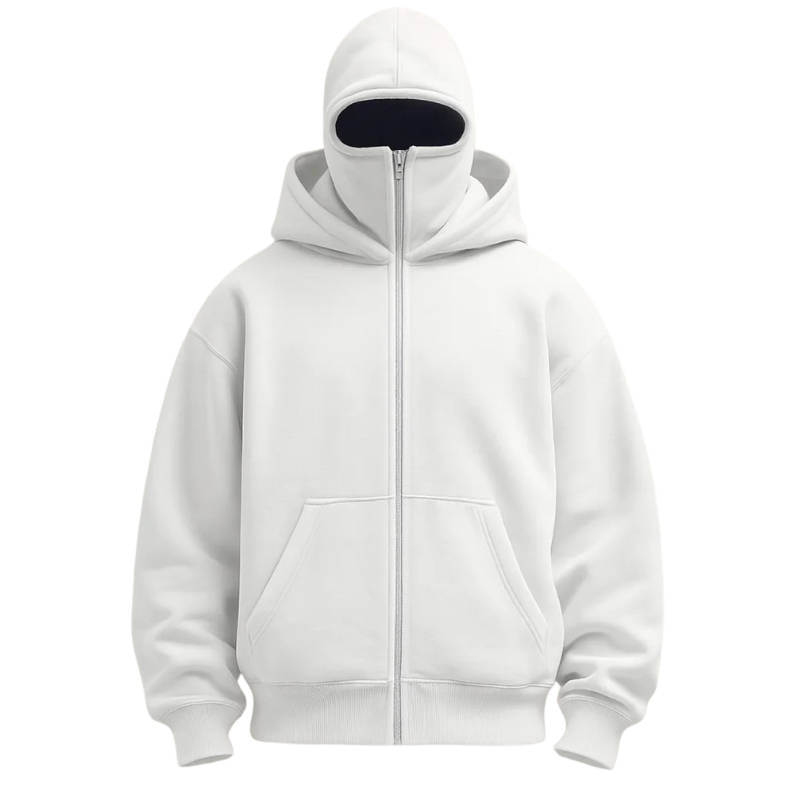 Unisex Balaclava Hoodie met Volledige Rits Geïntegreerde Nekbescherming Warme Bivakmuts voor Outdoor Sport | Sulvida