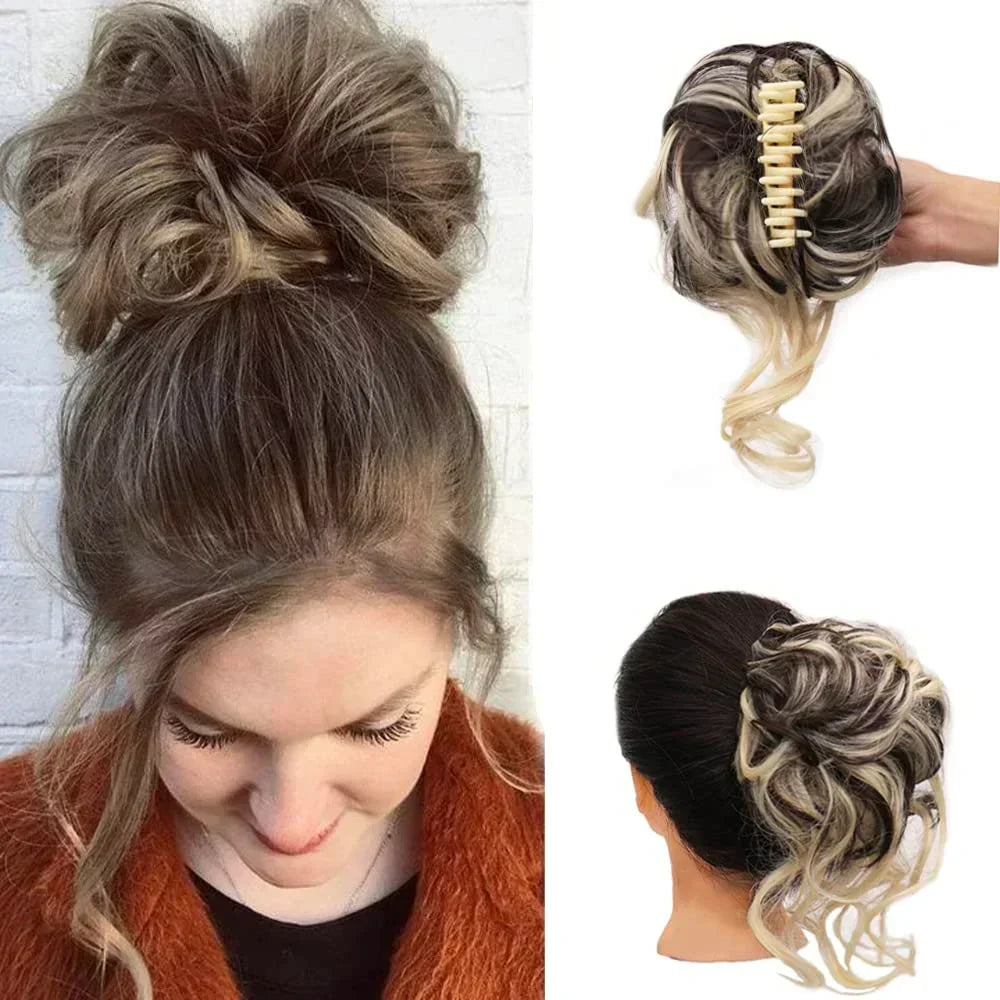 Clip-in Haarknot met Volume en Krullen voor Vol Effect – Instant Haarstuk 18 Kleuren | Sulvida