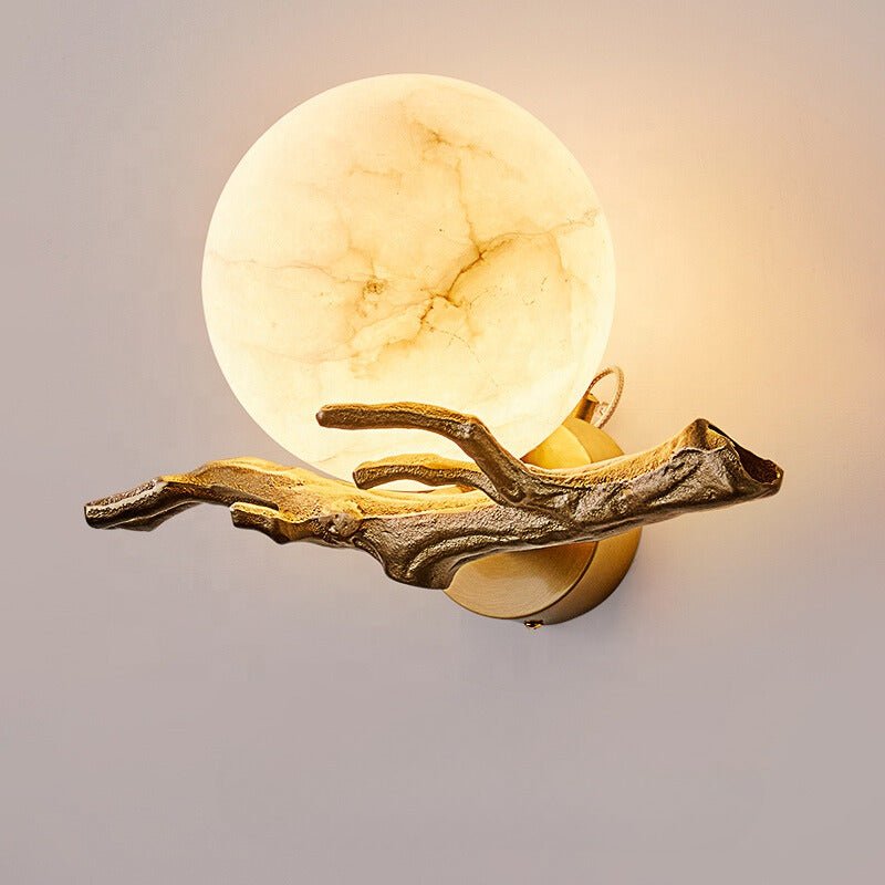 Wandlamp Marmer Koper LED 30 cm Scandinavisch Design Sfeerlamp Woonkamer Interieur Moderne Wandverlichting | Sulvida
