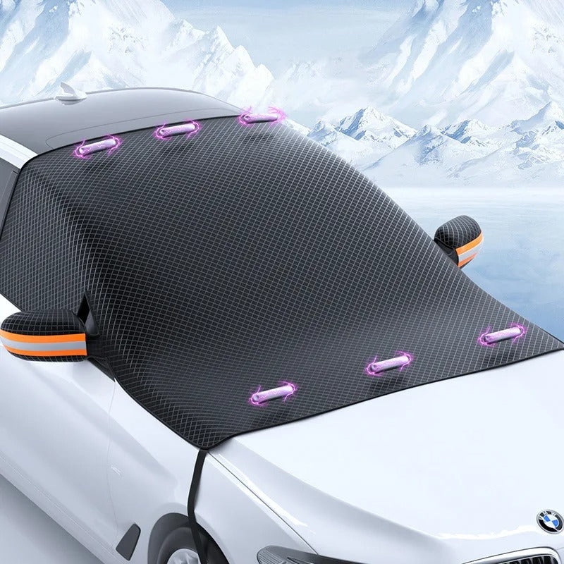 Magnetische Winterhoes Autoruit 258x114cm Sneeuw IJs Bescherming Voorruit Universeel Alle Seizoenen Auto | Sulvida