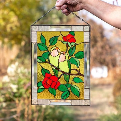 Acryl Glas-in-lood Wanddecoratie met Zonlicht Effect – Kleurrijke Raam Sun Catcher voor Venster Decoratie | Sulvida