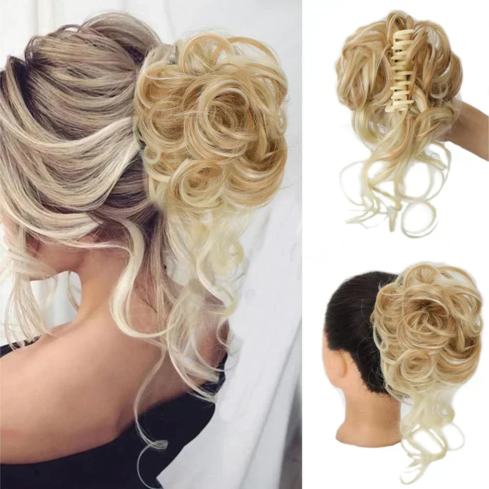Clip-in Haarknot met Volume en Krullen voor Vol Effect – Instant Haarstuk 18 Kleuren | Sulvida