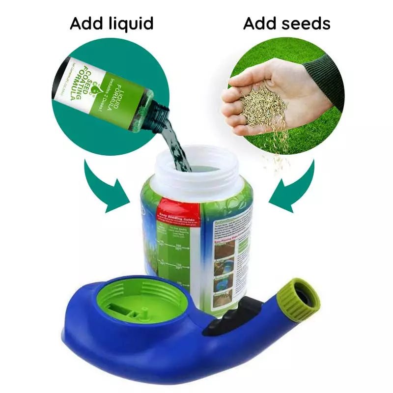 Vloeibaar graszaad spray voor het herstellen van kale plekken gazon tuinonderhoud milieuvriendelijk snel | Sulvida