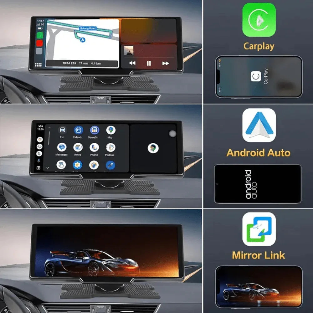Auto Scherm met Apple CarPlay en Android Auto Full HD Camera Touchscreen Display voor Moderne Voertuigen | Sulvida