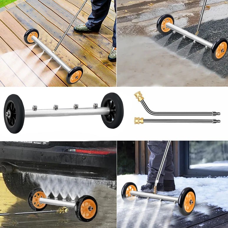 Hogedrukreiniger Onderbodenwasser met Verlengsteel voor Auto Terras Tuin Reiniging Hogedrukspuit Accessoire | Sulvida