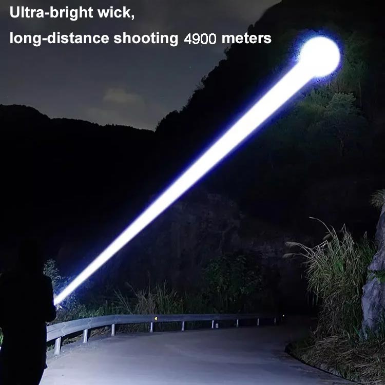 Lampe torche LED 7500 lumens rechargeable USB-C étanche IPX7 en aluminium militaire, éclairage puissant pour l'extérieur | Sulvida
