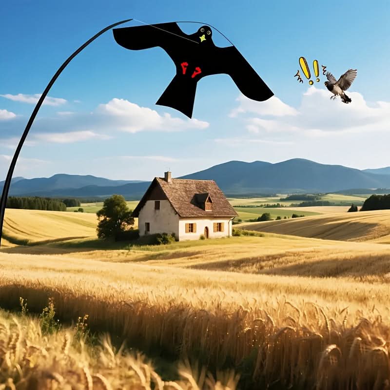 Épouvantail en forme d’oiseau en vol pour jardin, exploitation agricole et balcon, système de suspension répulsif pour oiseaux de proie | Sulvida