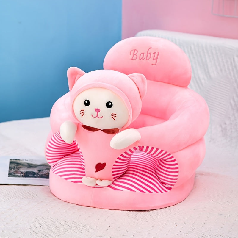 Pluche Babystoel met Dierenmotief – Zachte Steunstoel voor Vroege Motoriek Ontwikkeling Comfort en Zitplezier | Sulvida