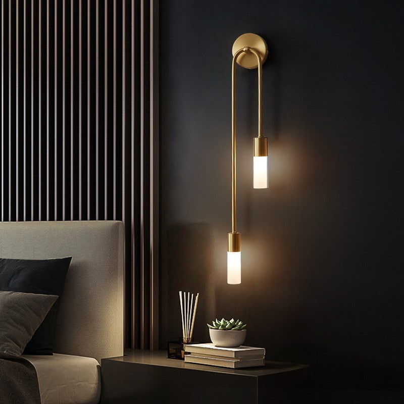 LED Wandlamp Metaal Acryl Goudkleurig Slaapkamer Woonkamer Modern Design Lichtgevend Accent Sfeerverlichting | Sulvida