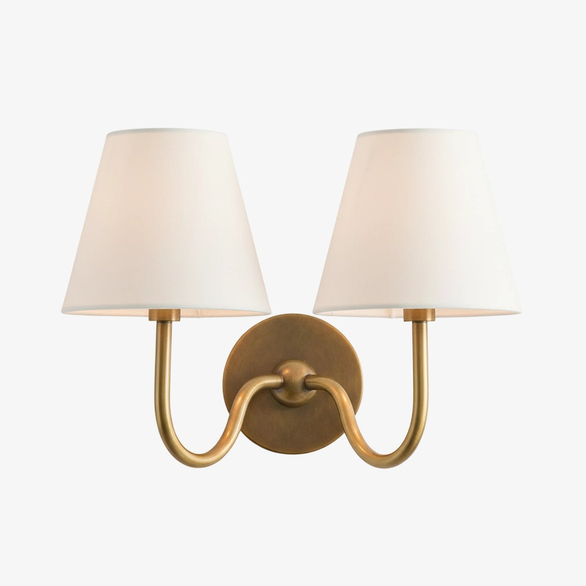 Wandlamp Linnen Kap Messing Armatuur Plissé of Glad Stof E12 Fitting Hardwired Decoratieve Verlichting | Sulvida