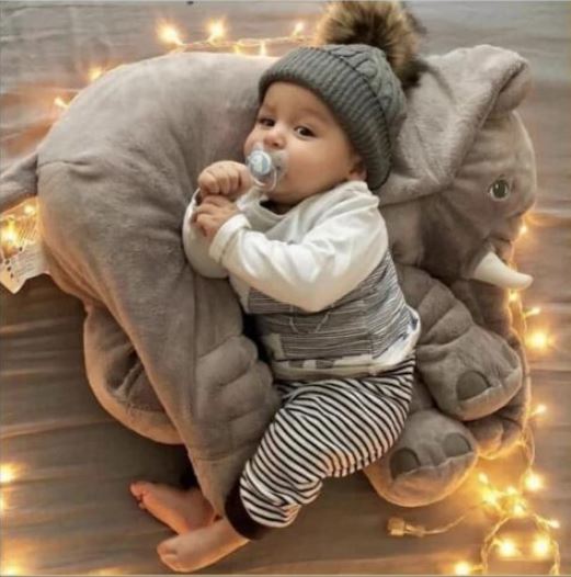 Olifant Knuffelkussen Baby – Zacht Knuffelkussen Pluche voor Rust en Comfort | Sulvida