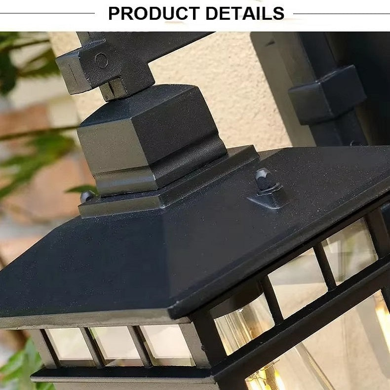 Buitenlamp Wandlantaarn Waterdicht Aluminium Glas E27 Zwart Koper Klassiek Tuinverlichting Buitenverlichting | Sulvida