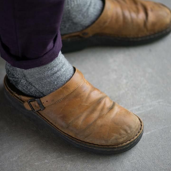Slip-on instapklompen leer dames heren comfortabel casual schoenen dagelijks gebruik ergonomisch antislip zool | Sulvida