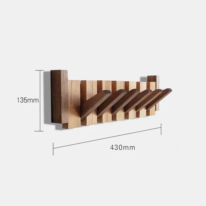Houten wandkapstok met pianotoetsen design meerdere haken stijlvol organizer hal entree woonkamer gang | Sulvida