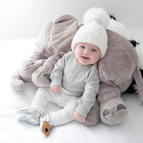 Olifant Knuffelkussen Baby – Zacht Knuffelkussen Pluche voor Rust en Comfort | Sulvida