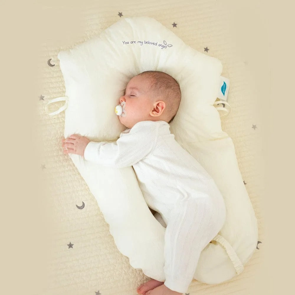 Babysteunkussen met Verstelbare Zijkanten en Hoofdzone Pasgeboren Baby Rustondersteuning Comfortabel | Sulvida