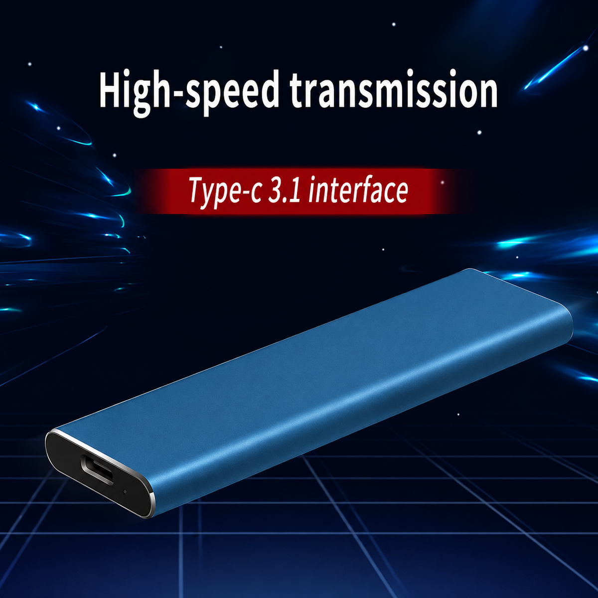 Externe harde schijf 4TB USB-C draagbare gegevensopslag betrouwbare plug-and-play voor laptop en desktop | Sulvida