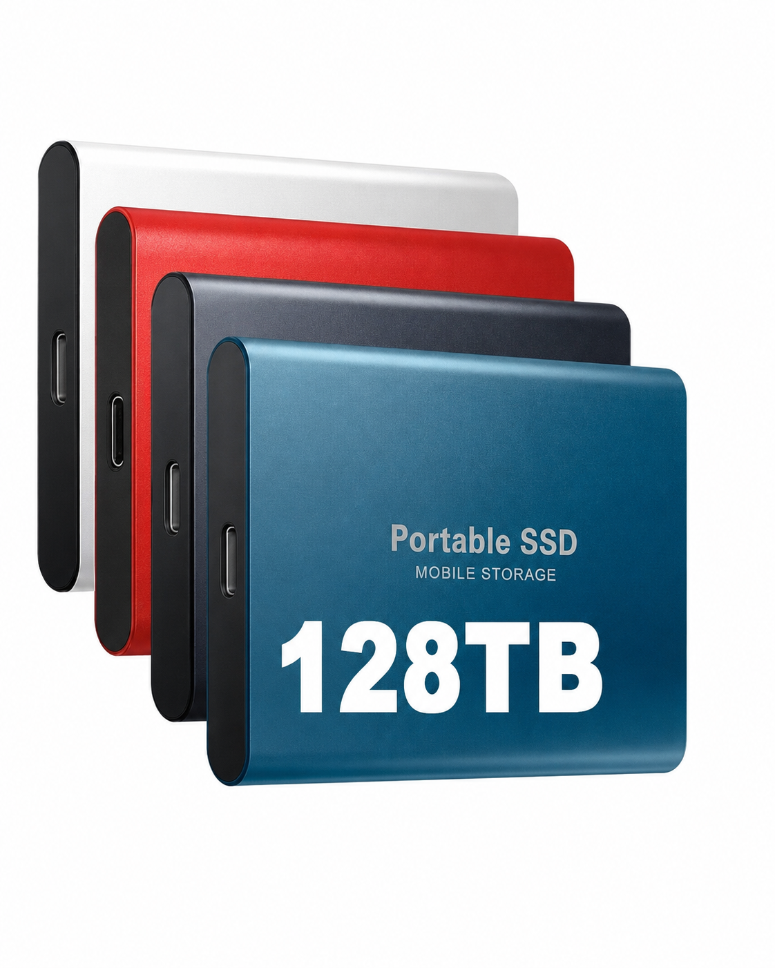 Externe Solid State Drive 128 TB Draagbare USB-C Snelle Gegevensopslag Compacte Aluminium SSD voor PC Laptop | Sulvida