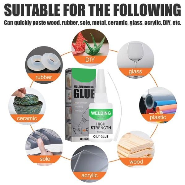 Universele Supersterke Lijm 50ml Transparant voor Plastic Hout Keramiek Metaal Glas Klus Reparatie Ambacht | Sulvida