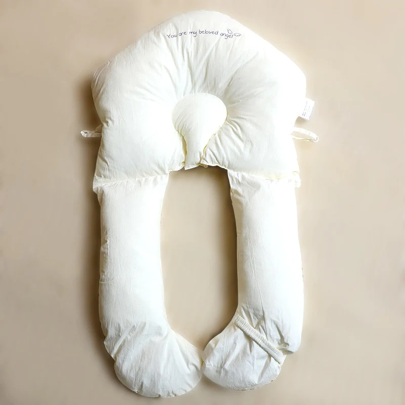 Ergonomisch babyslapen kussen hypoallergeen katoen hoofdsteun pasgeboren 72x42cm veilig slaapcomfort baby | Sulvida