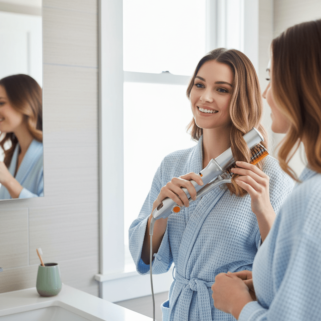 Roterende Haarstyler 2-in-1 Styling Borstel voor Krullen en Volume | Sulvida