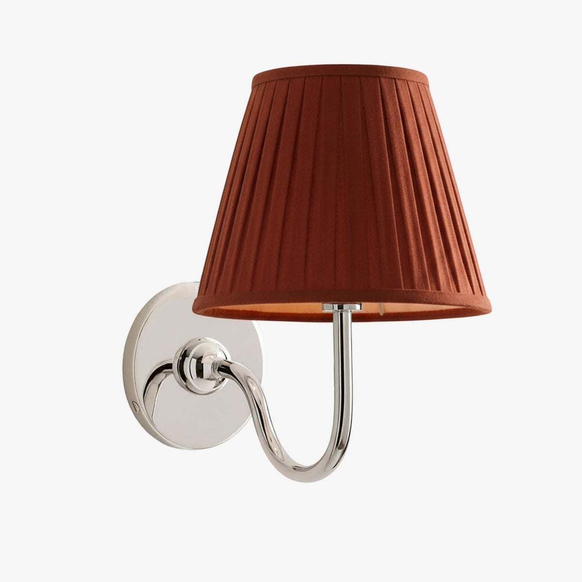 Wandlamp Linnen Kap Messing Armatuur Plissé of Glad Stof E12 Fitting Hardwired Decoratieve Verlichting | Sulvida