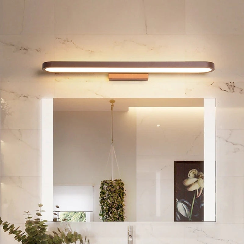 Gebogen Wandlamp Zwart Koffie Metaal Spiegelverlichting Badkamer Slaapkamer Modern Design LED Wandverlichting | Sulvida