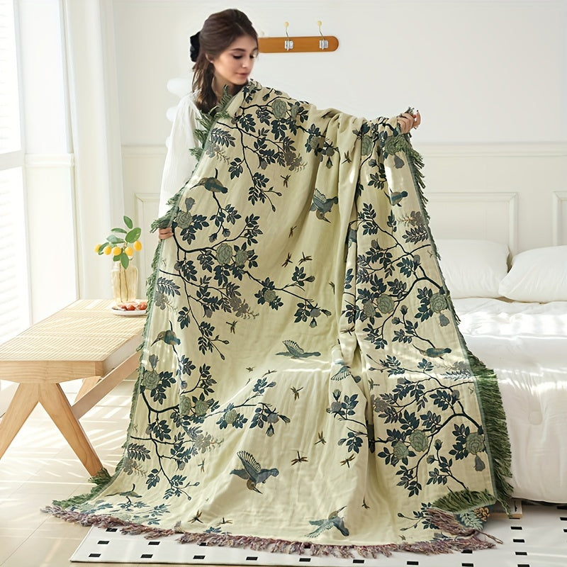 Plaid en coton Couverture d’été Multifonctionnelle Respirante Housse de canapé Couvre-lit Couverture de pique-nique Légère Fine | Sulvida