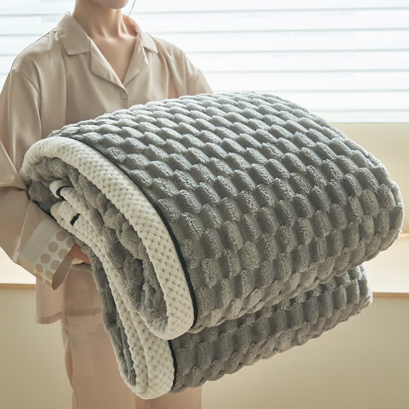 Omkeerbare Plaid Deken van Dikke Coral Fleece - Zachte Polyester voor Bank en Bed - Verkrijgbaar in 8 Kleuren en 2 Maten | Sulvida