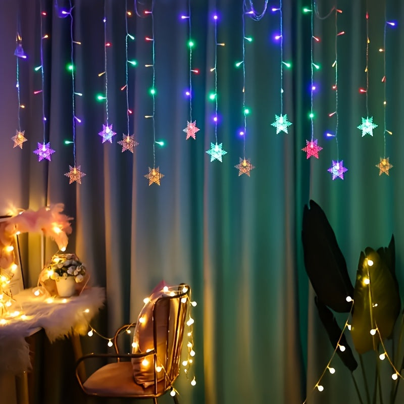 Verlichte Sneeuwvlok Slinger 4 Meter USB – Kerstverlichting Sfeerlicht Binnen Buiten Winterdecoratie | Sulvida