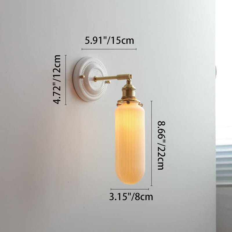 Wandlamp Keramiek met Messing Vintage Rond Armatuur Exclusief Lamp Woonkamer Gang Slaapkamer Chique Stijl | Sulvida
