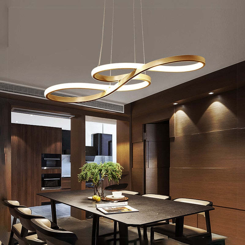 Hanglamp Muzieknoot Zwart Goud LED Dimbaar Eetkamer Woonkamer Verstelbaar Metaal Design Modern Interieur | Sulvida